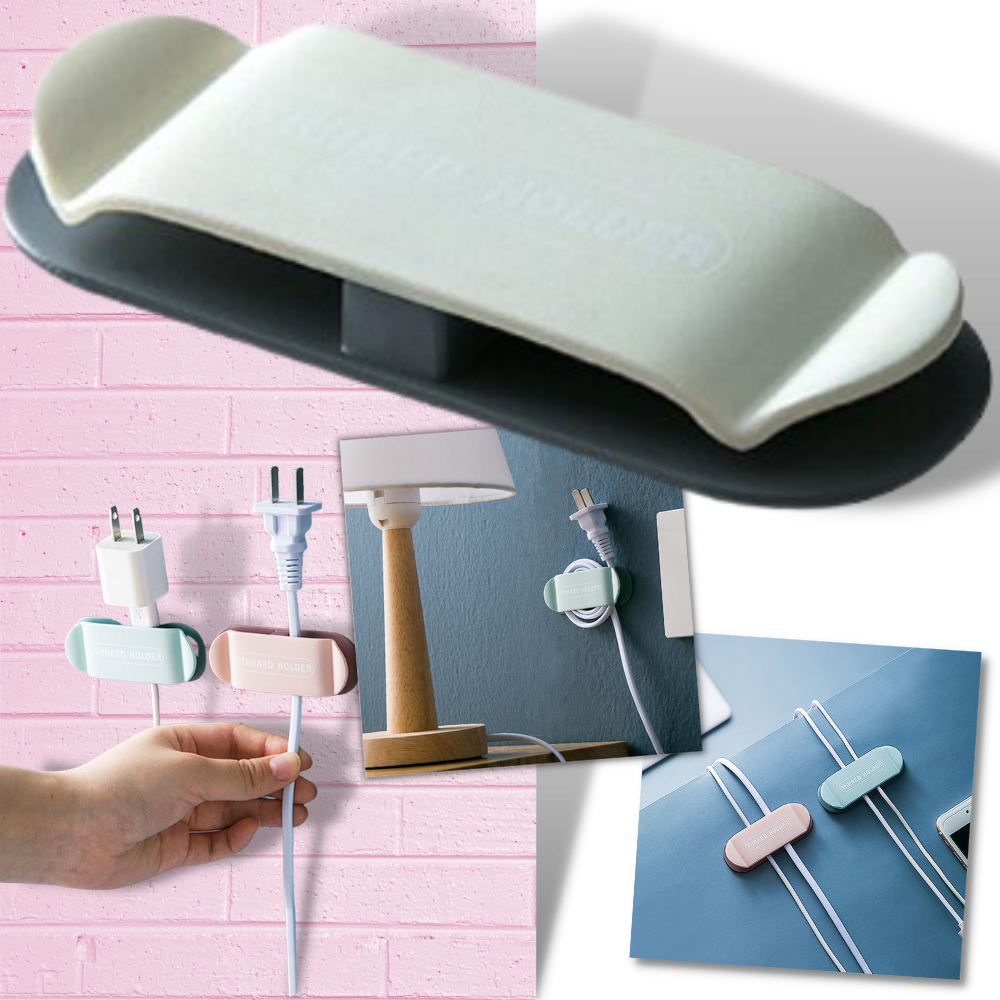 4-Pack Adhesive Cable Clamping Clips -