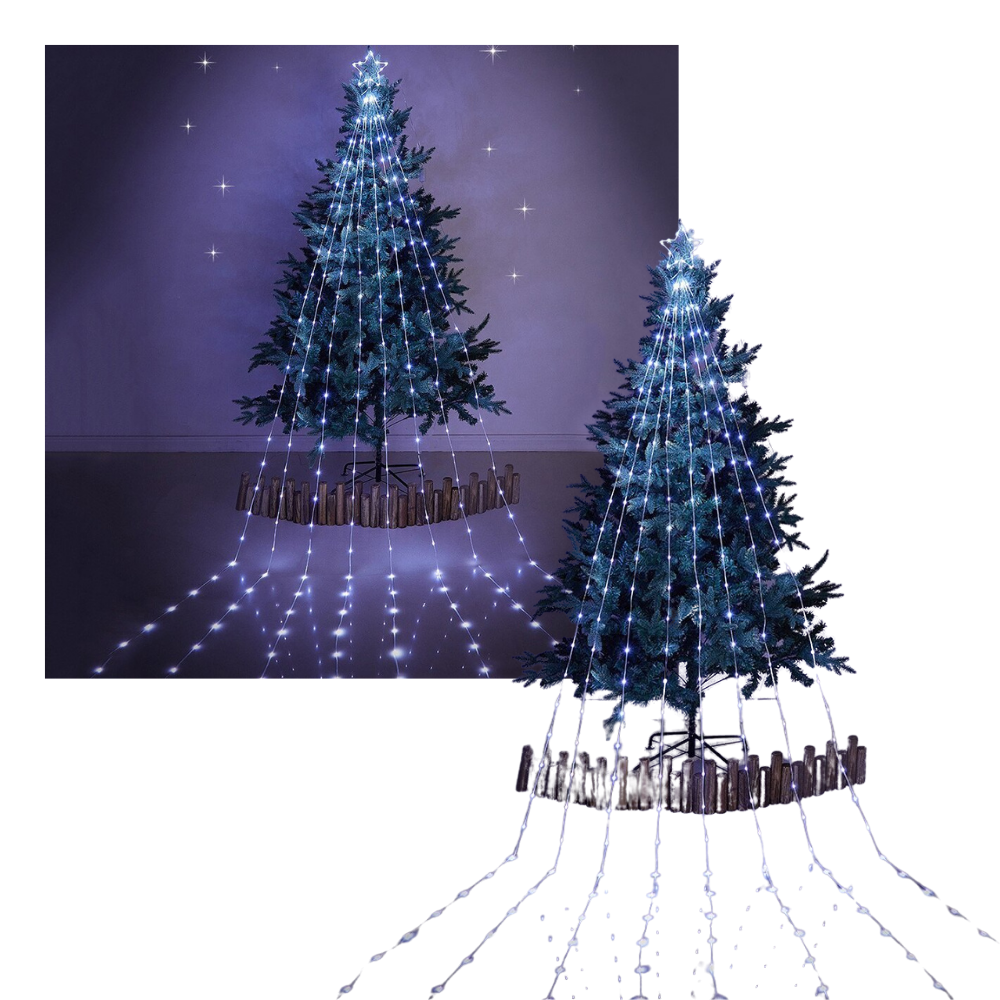 Christmas Tree Waterfall Fairy Lights