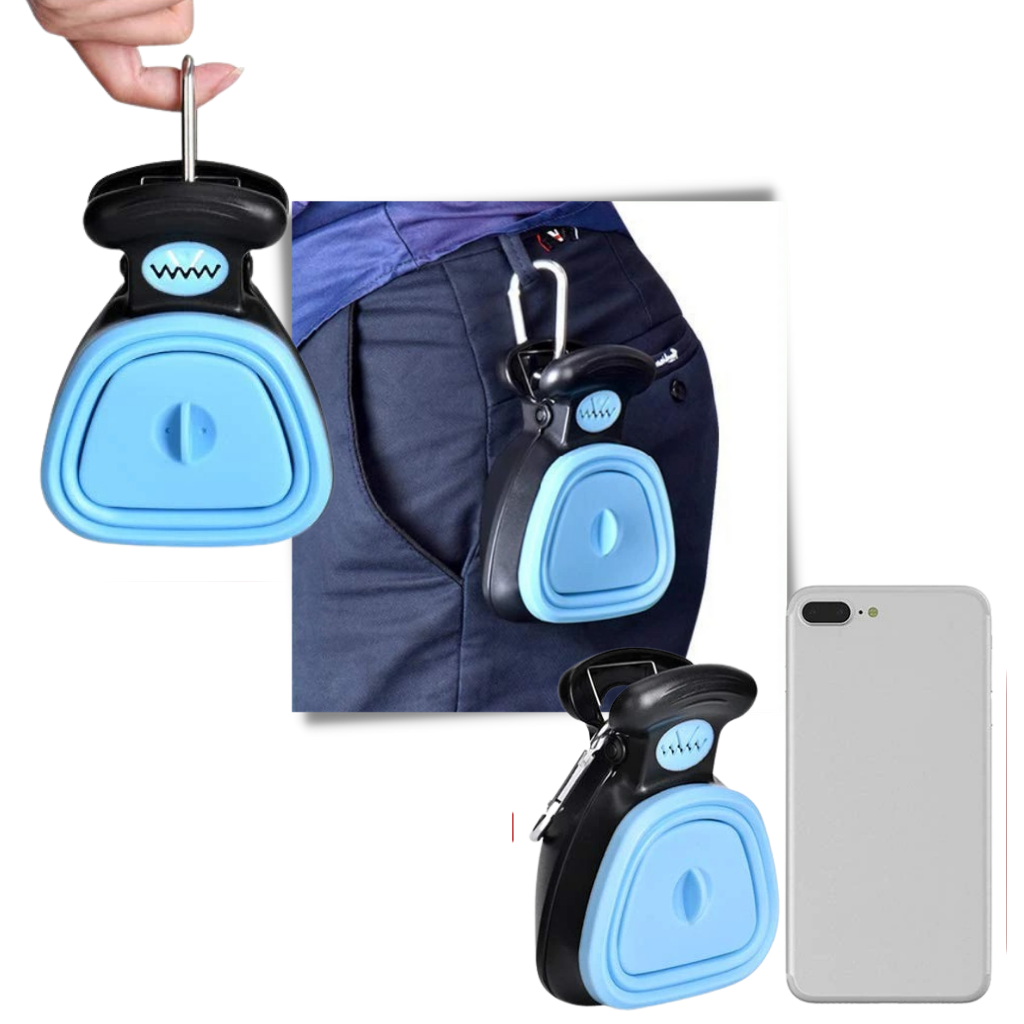 Foldable dog poop scoop with bag dispenser