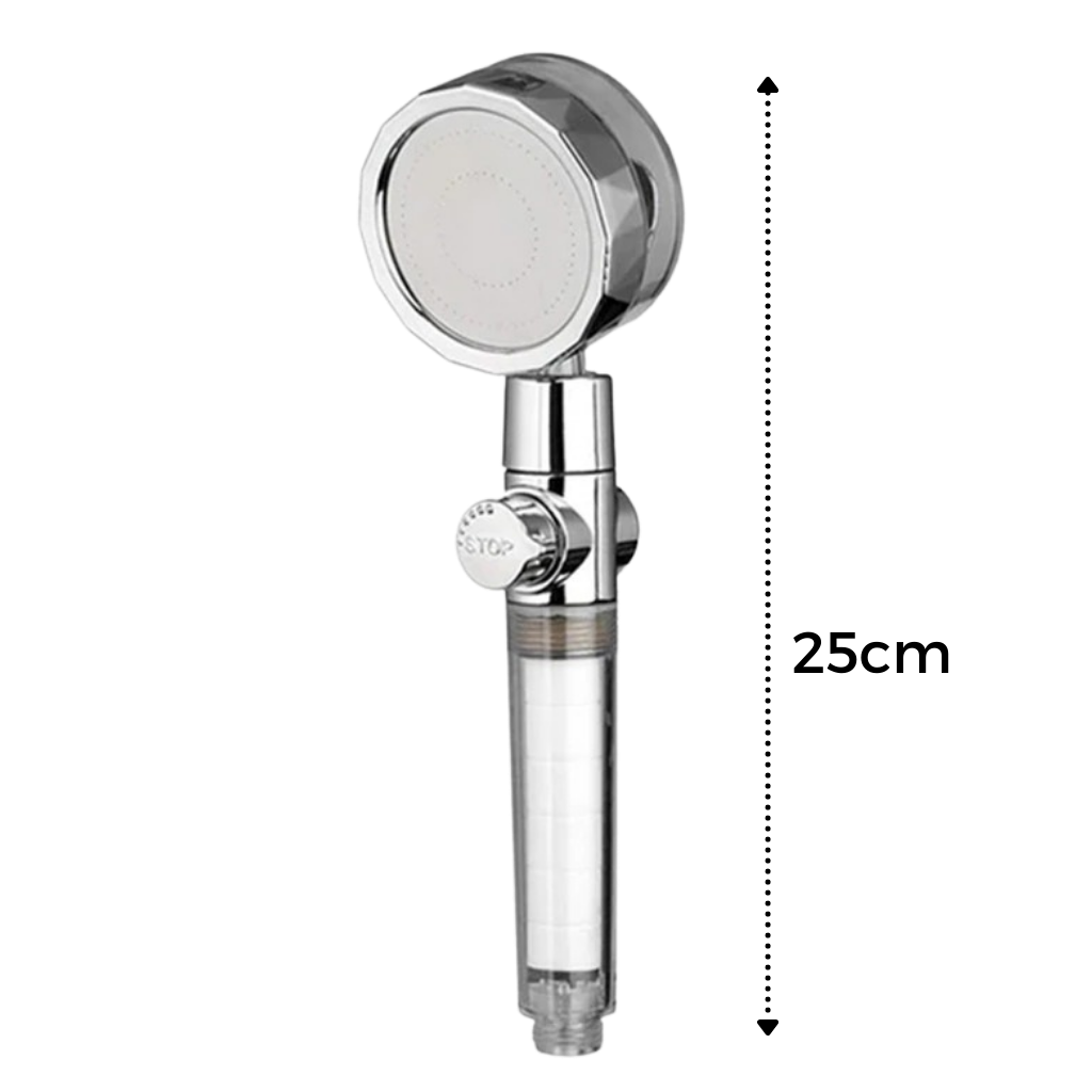 High pressure rotating helix shower head