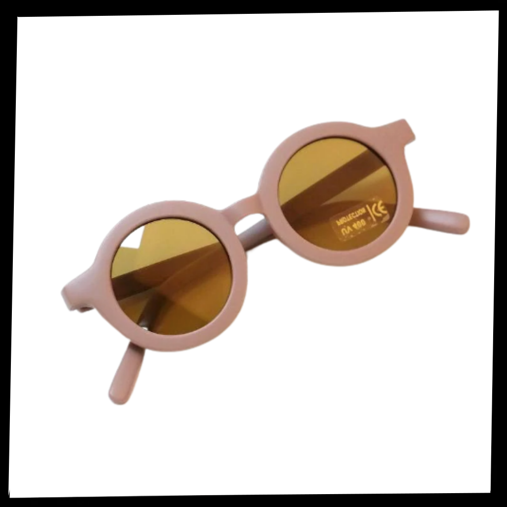 Vintage Round Kids Sunglasses for Ages 1 to 5