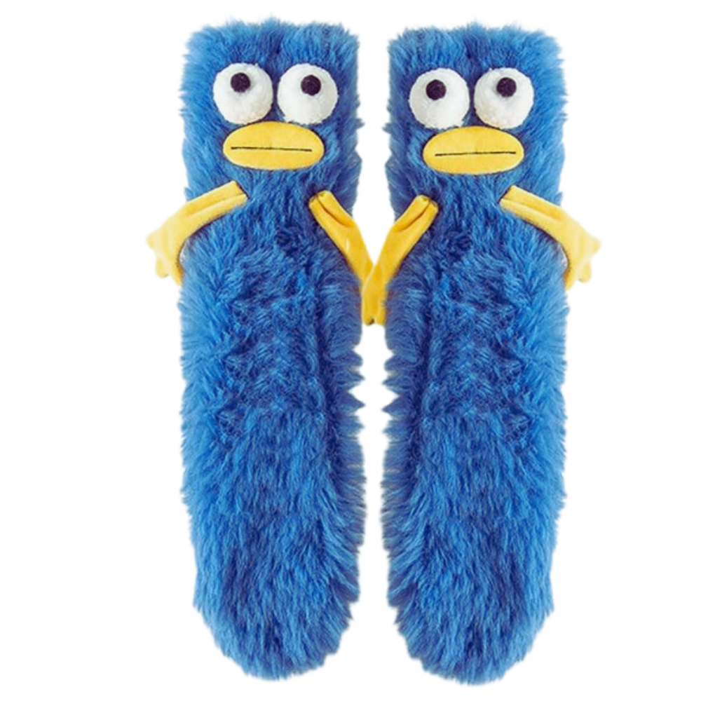 Coral Velvet Funky Socks -Blue - Ozerty