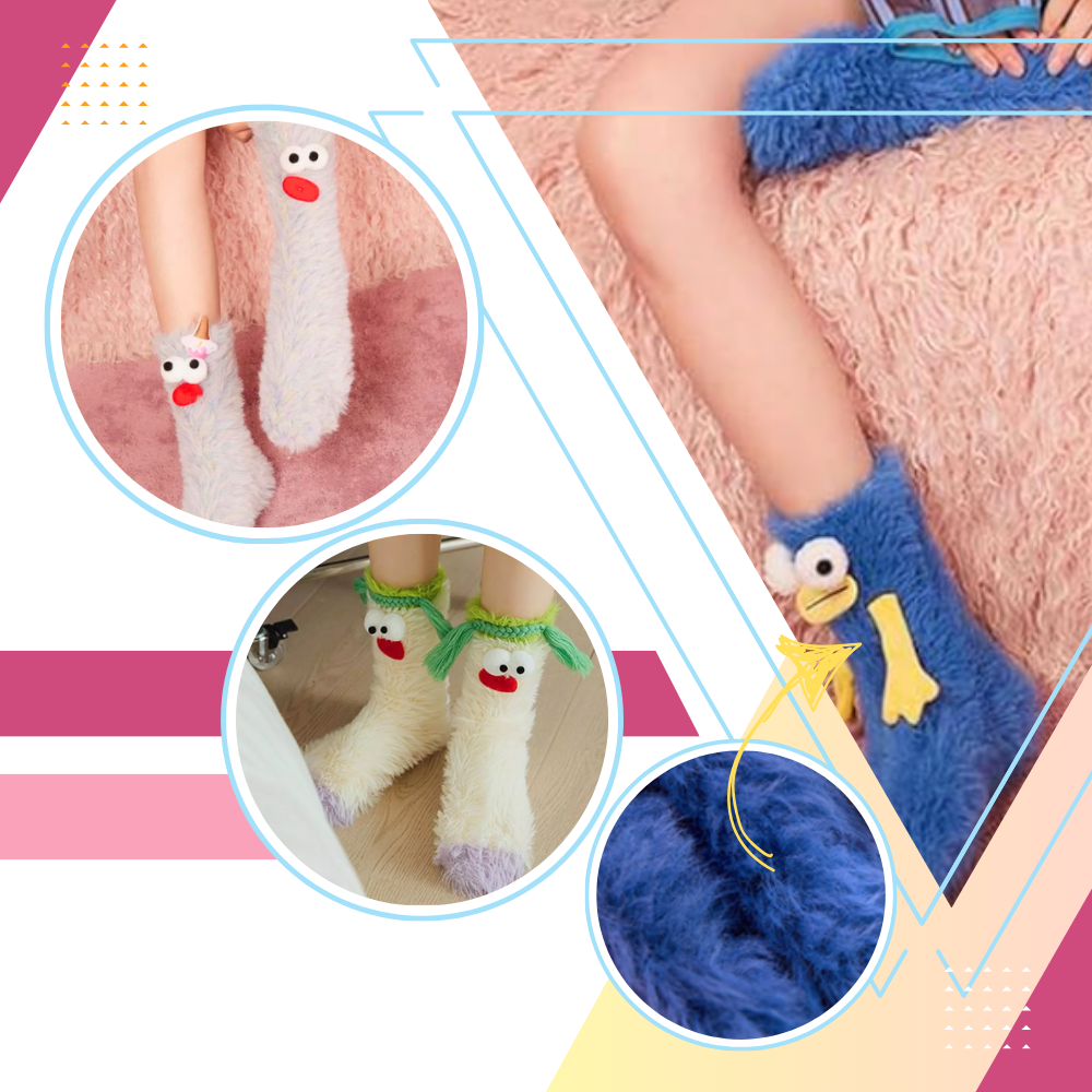 Coral Velvet Funky Socks - Ozerty