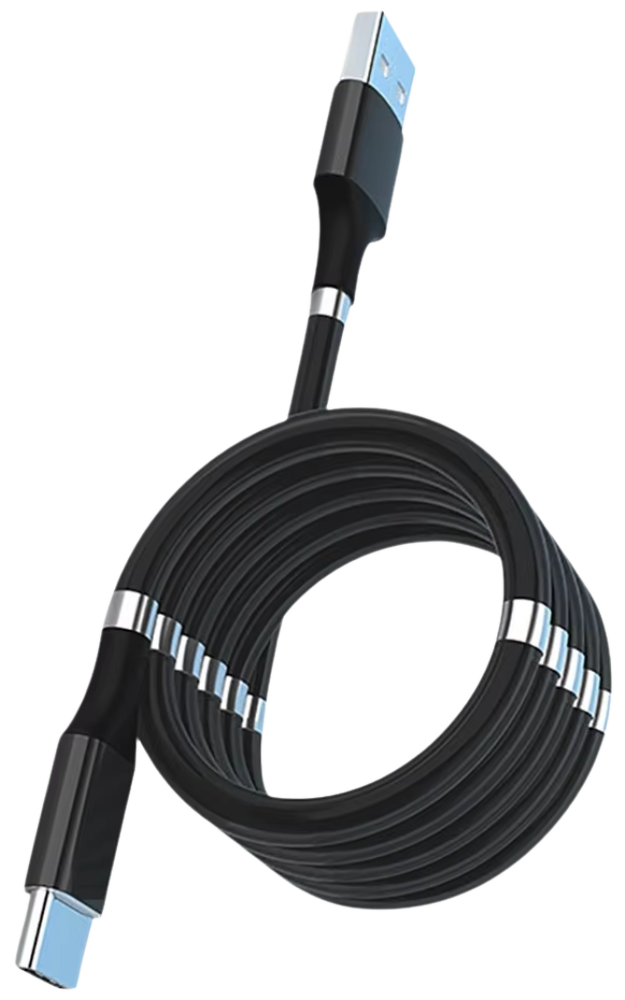 Magnetic Flex USB Cable -Black - Ozerty