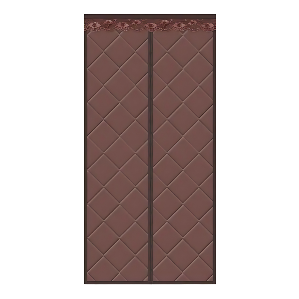 Stylish Thermal Efficient Door Curtain -Brown - Ozerty