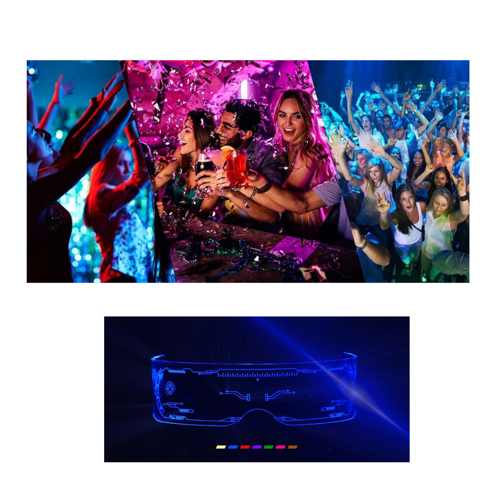 Luminous Glasses with Colourful LED Lights