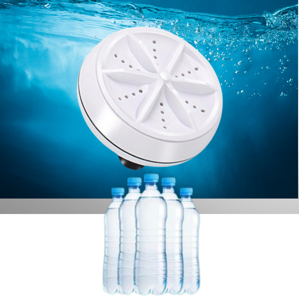 Portable ultrasonic dishwasher & laundry machine