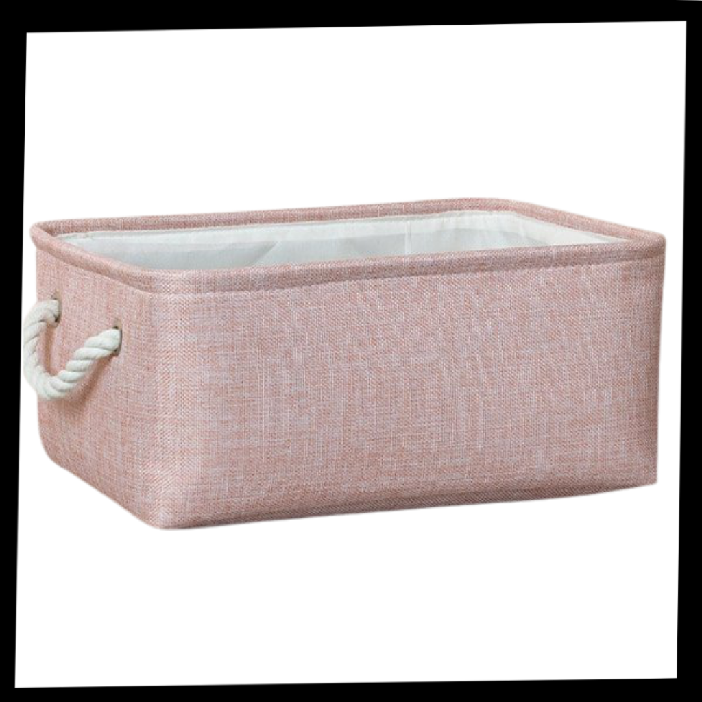 Stylish Linen Basket with Rope Handles