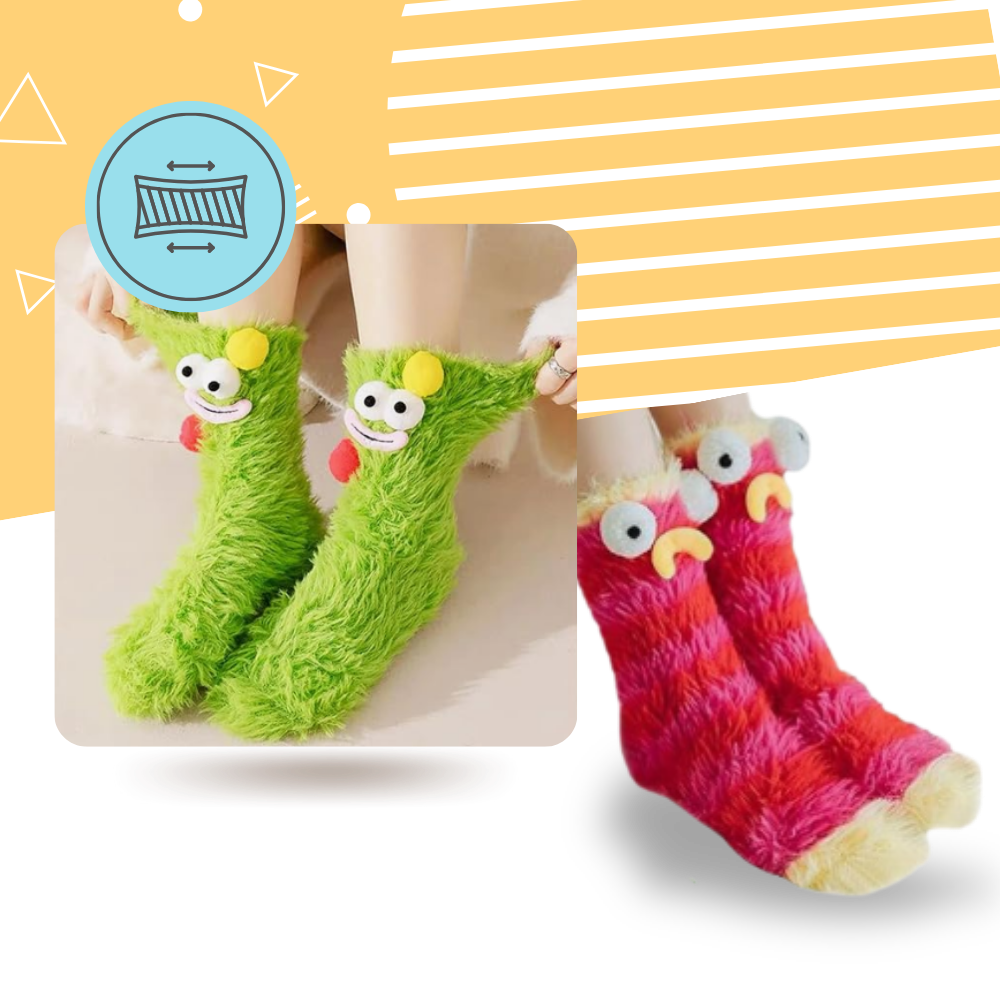 Coral Velvet Funky Socks  - Ozerty