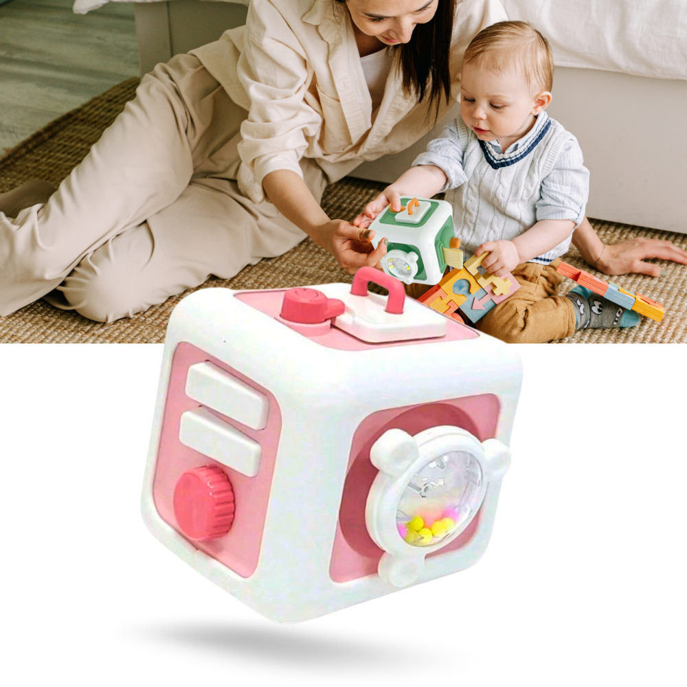 Vibrant 6 in 1 Busy Cube Sensory Toy - Ozerty